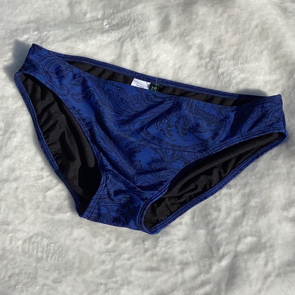NWT Lauren Ralph Lauren Blue Paisley Bikini Bottom Size 10